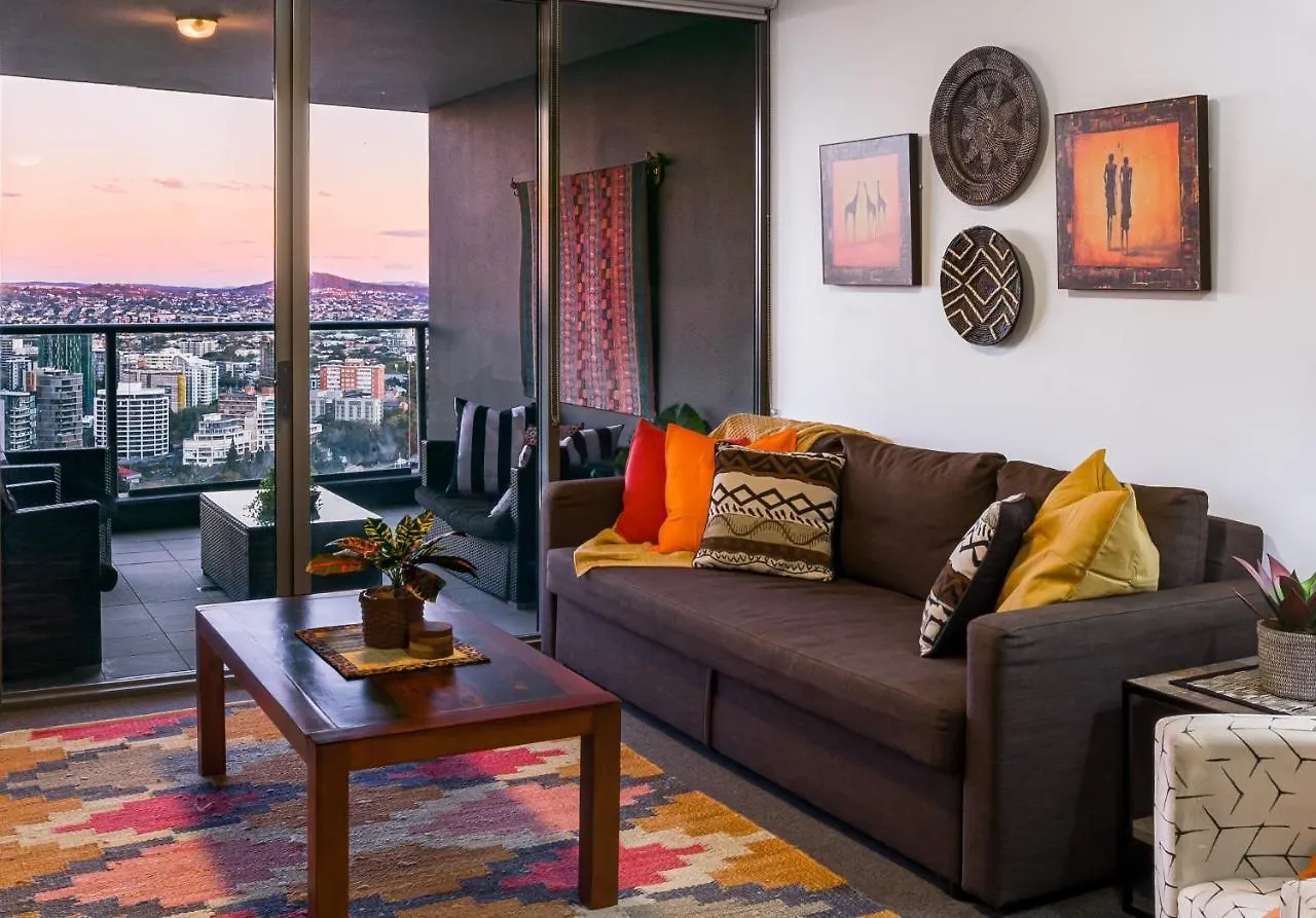 公寓 African Escape On Level 38 - Balcony With Views 布里斯班